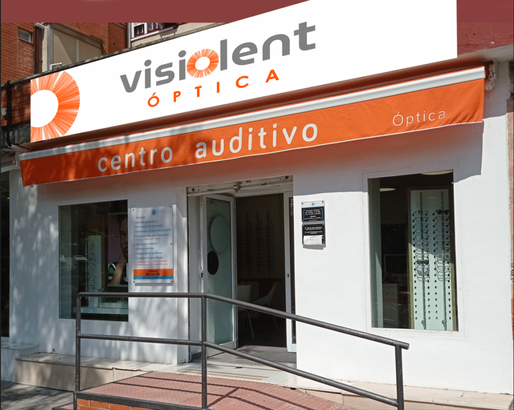 Fachada del local de Visiolent